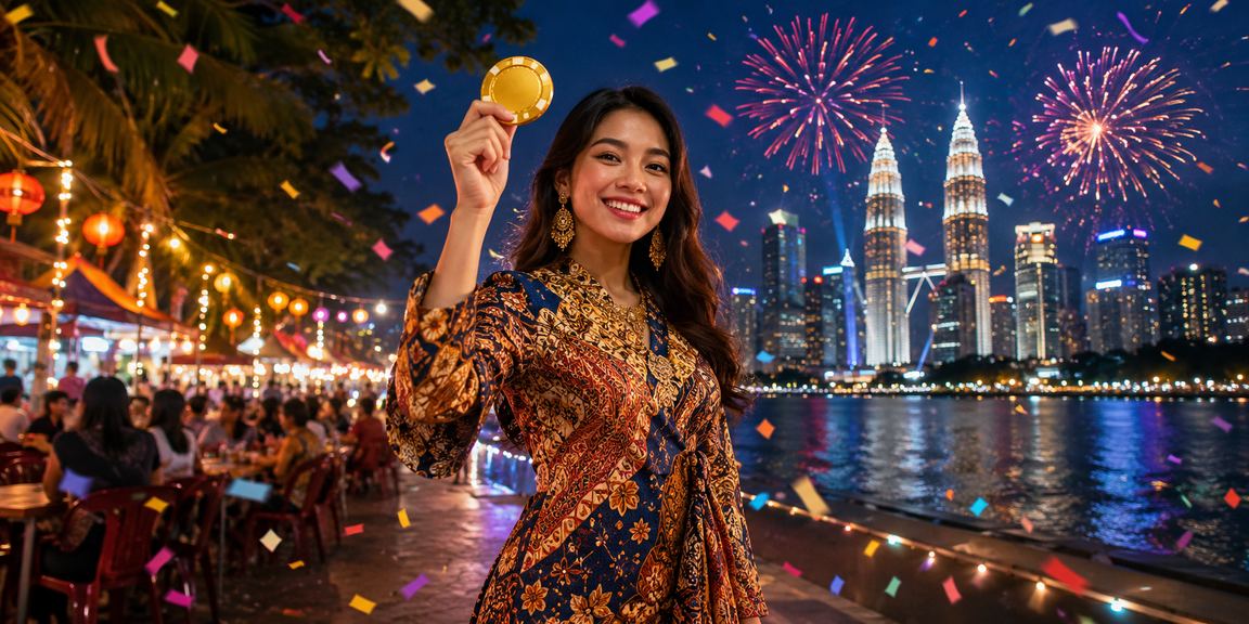 Suasana pertaruhan sukan di Kuala Lumpur dengan motif batik Malaysia yang memukau
