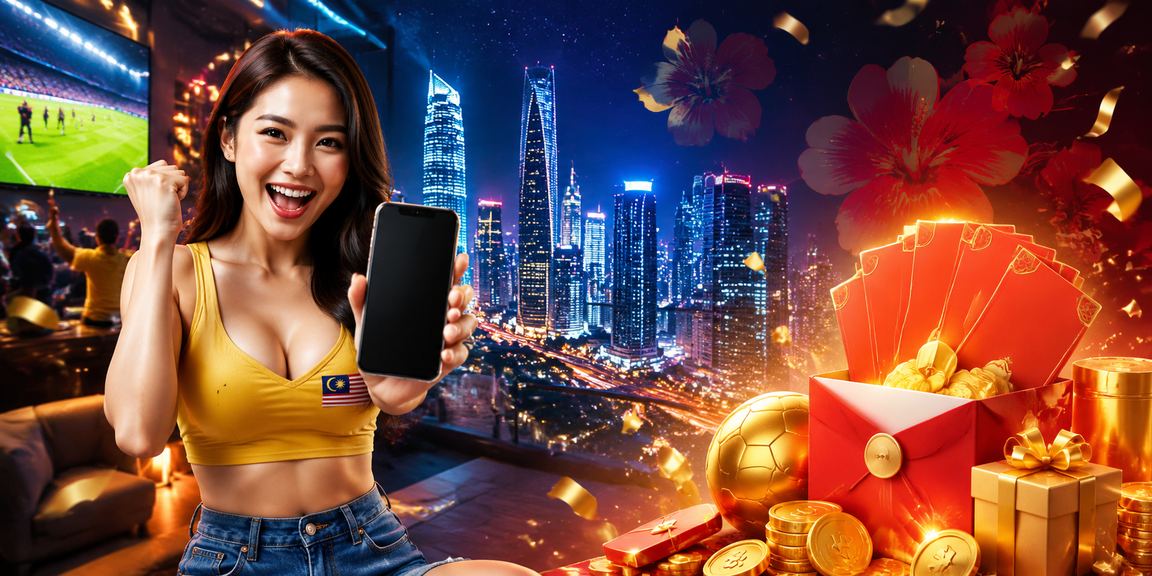 Sampul merah bonus dalam suasana perayaan Malaysia gaya pertaruhan kasino di Kuala Lumpur