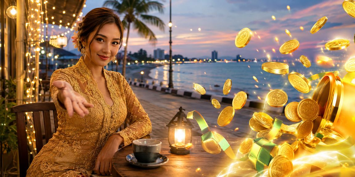 Wanita berbaju kebaya menikmati pengalaman kasino di Kuantan dalam suasana meriah