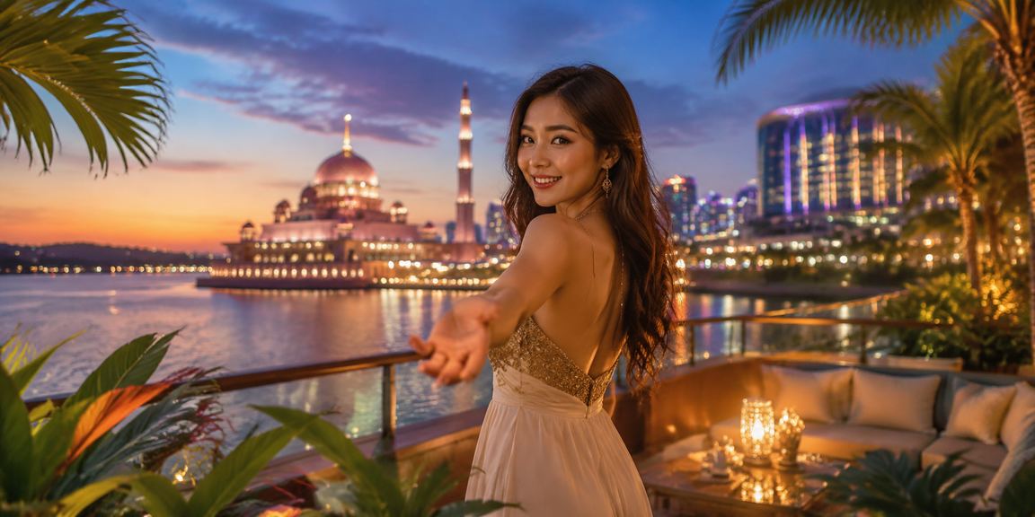 Suasana meja kasino langsung gaya Malaysia di Putrajaya dengan dealer profesional